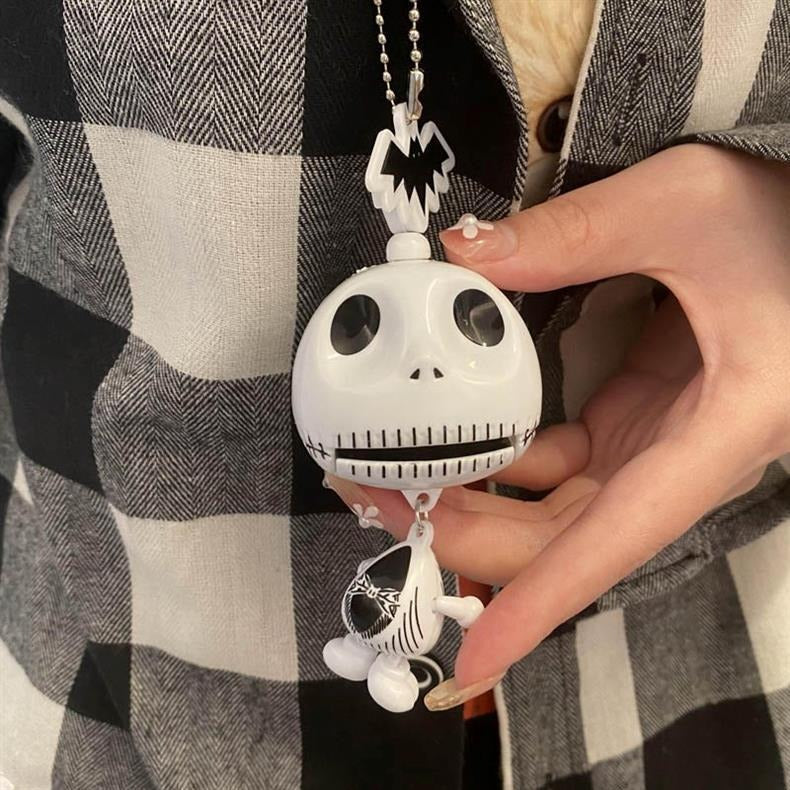🎃 Spooky Pull-String Skeleton Keychain💀