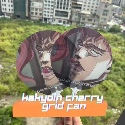 🍒Kakyoin Cherry Grid Fan