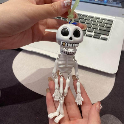 🎃 Spooky Pull-String Skeleton Keychain💀