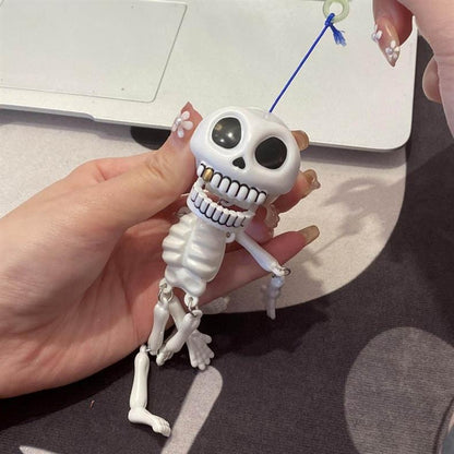 🎃 Spooky Pull-String Skeleton Keychain💀